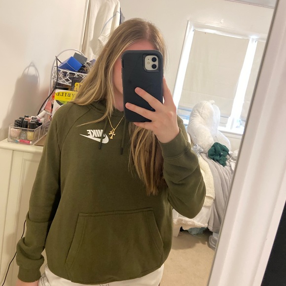 Army Green Nike Sweatshirt/Hoodie - Picture 5 of 9